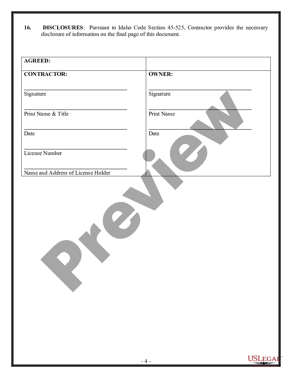 page 3 Roofing Contract for Contractor preview
