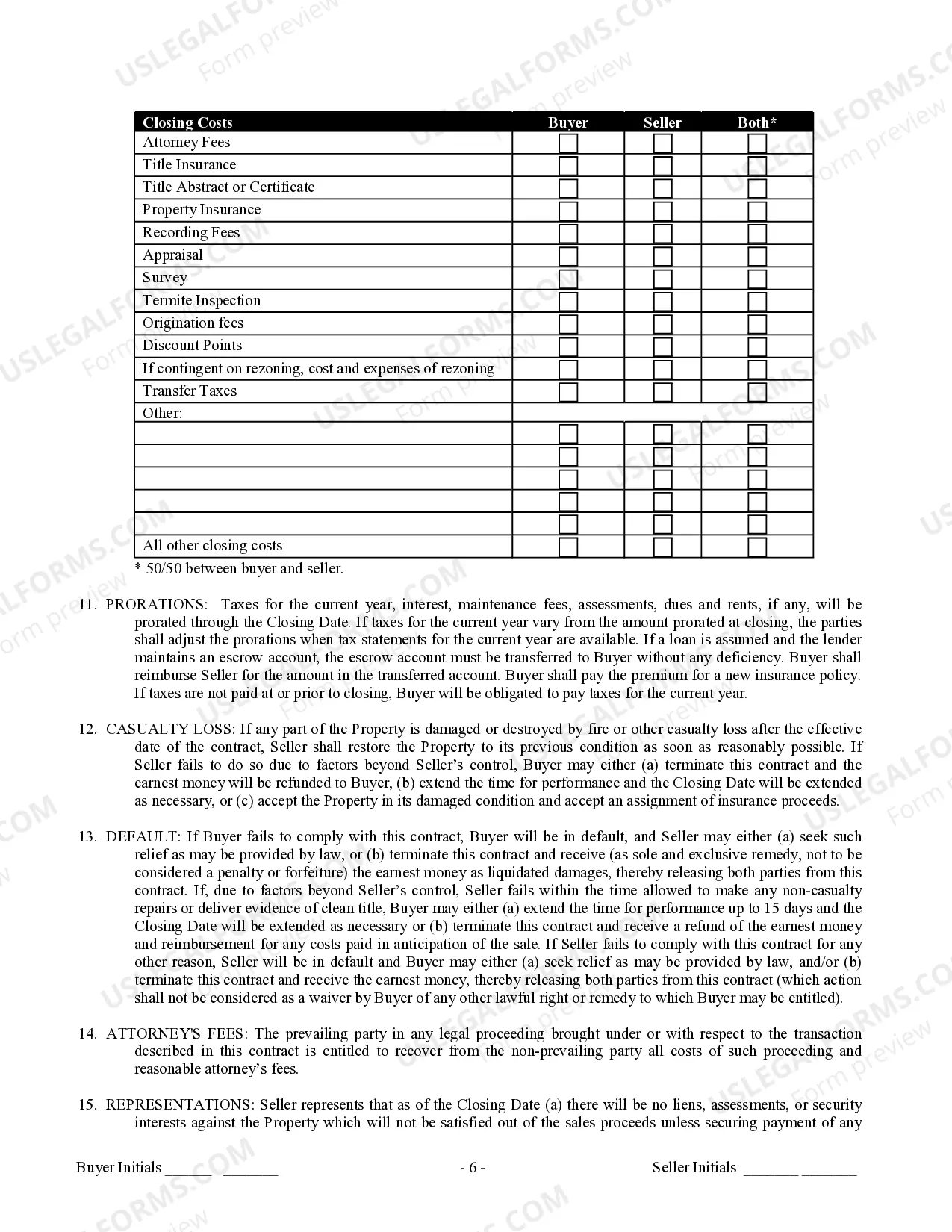 Preview Contract for Sale and Purchase of Real Estate with No Broker for Residential Home Sale Agreement