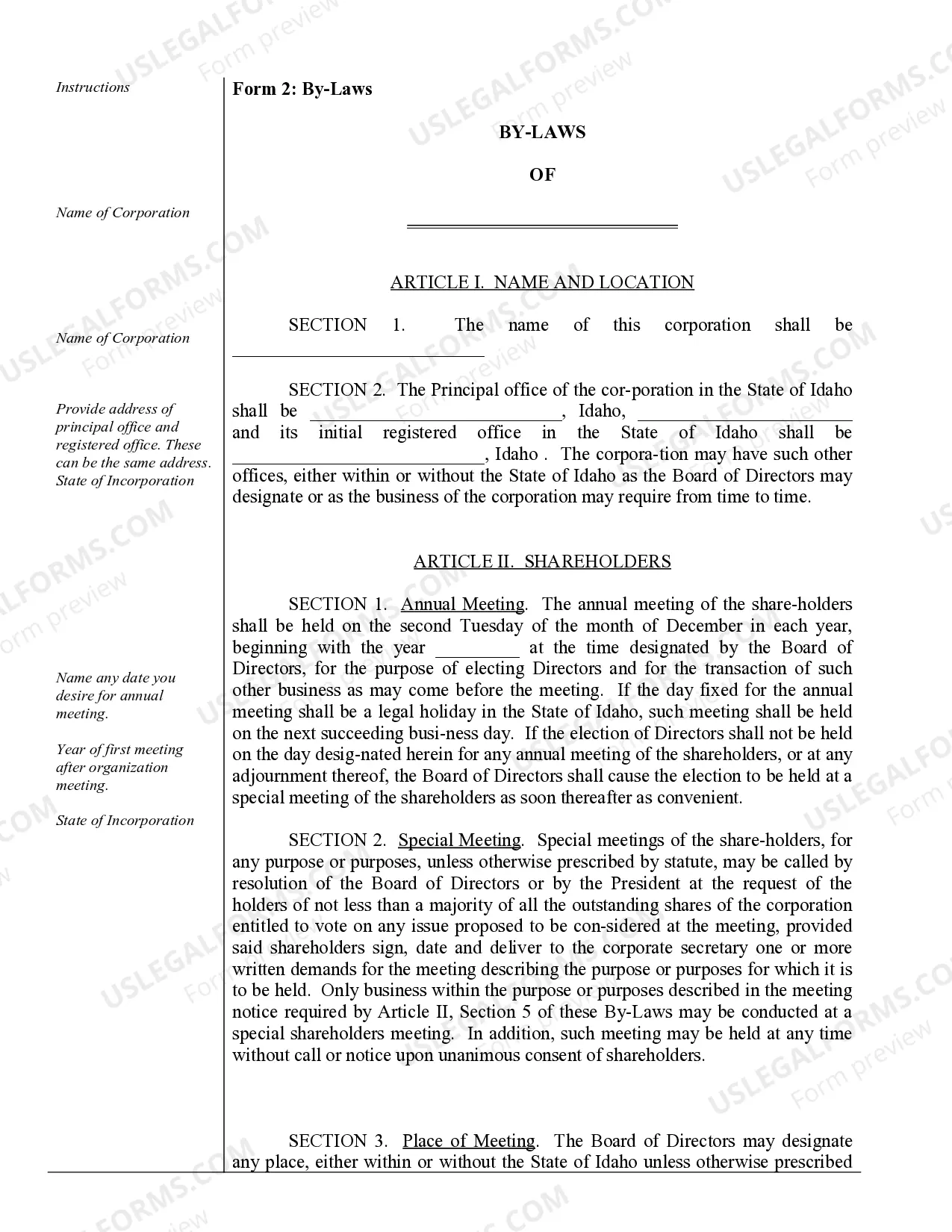 Preview Corporate Records Maintenance Package for Existing Corporations