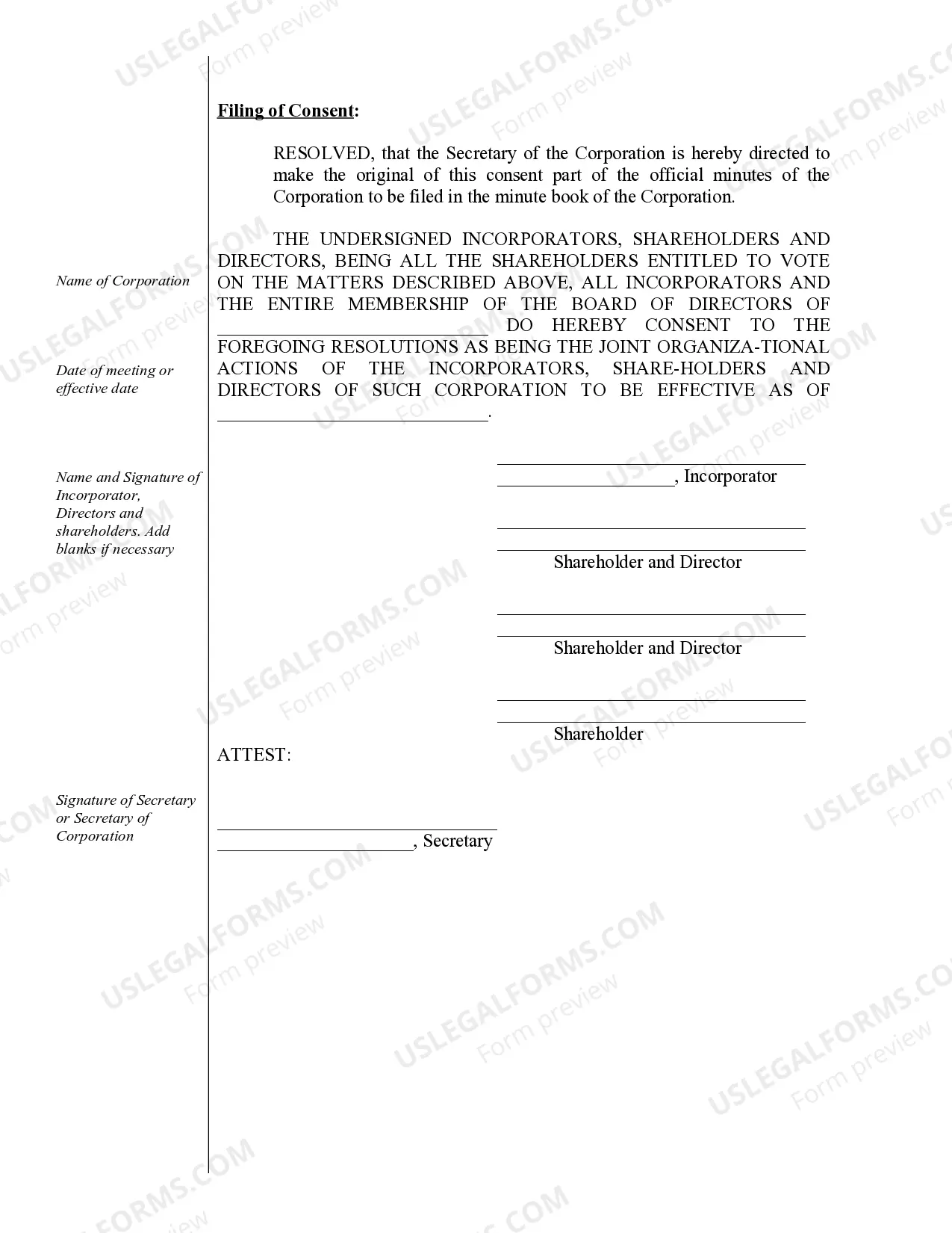 Preview Corporate Records Maintenance Package for Existing Corporations