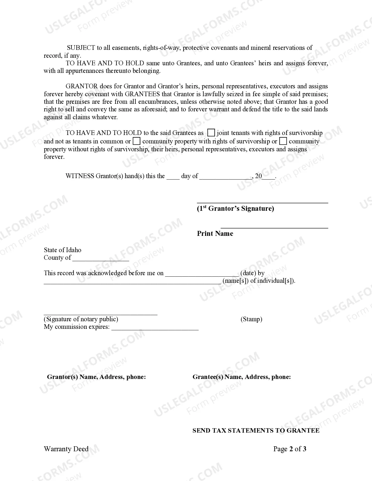 Preview Warranty Deed from Individual to Husband and Wife