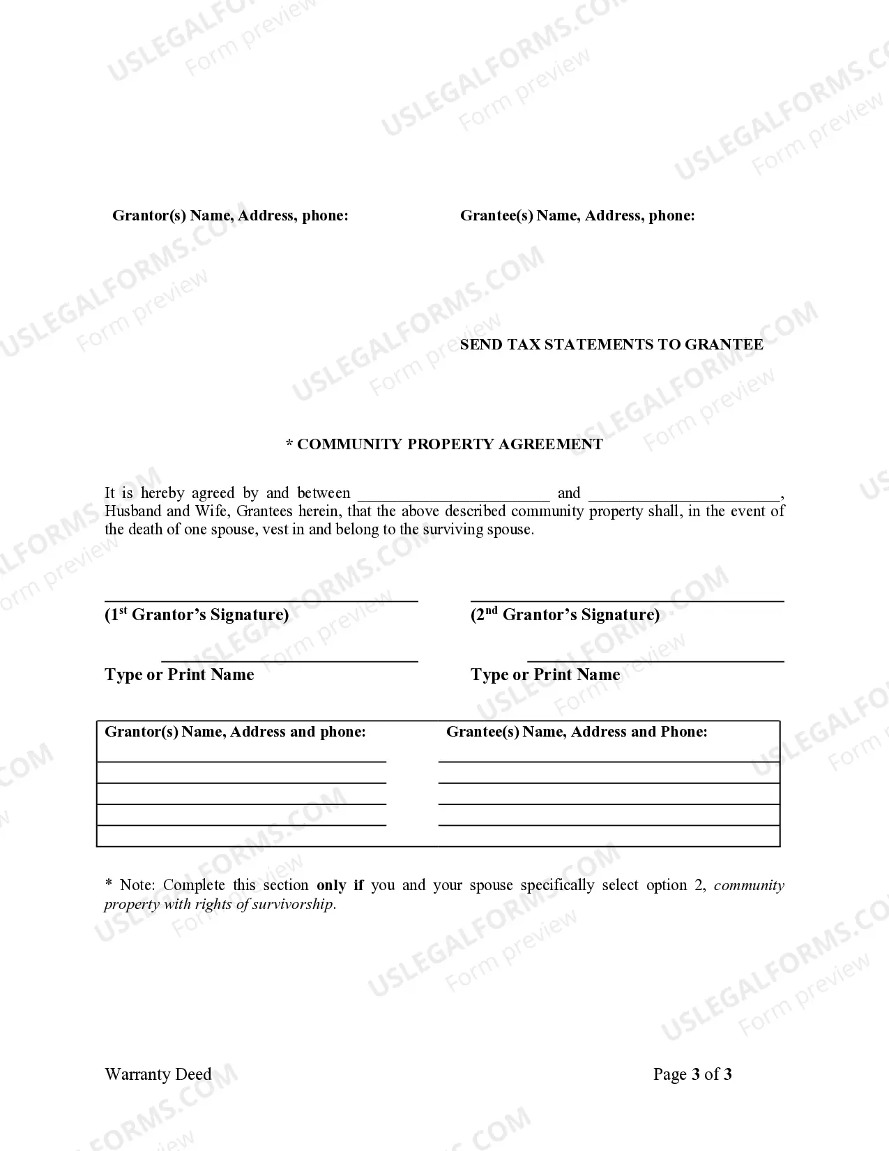 Preview Warranty Deed from Husband and Wife to Husband and Wife