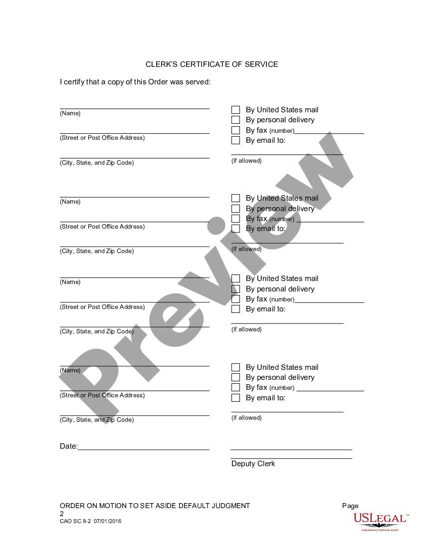 Meridian Idaho Order on Motion to Set Aside Default Judgment Motion