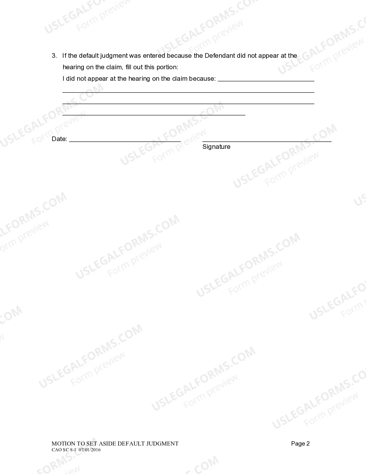 Preview Motion to Set Aside Default Judgment