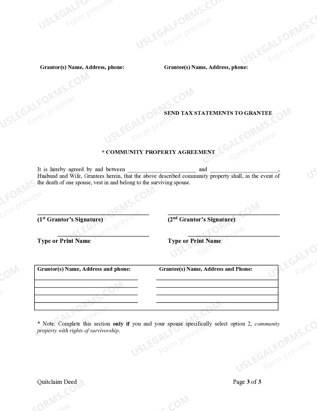 Preview Quitclaim Deed by Two Individuals to Husband and Wife