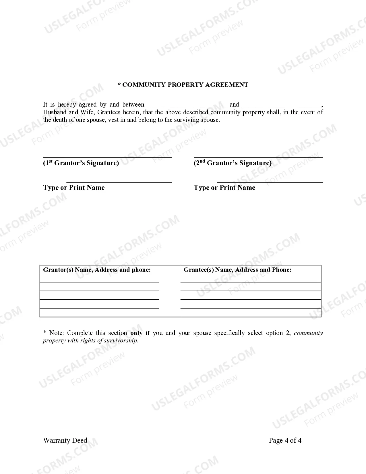 Preview Warranty Deed from two Individuals to Husband and Wife