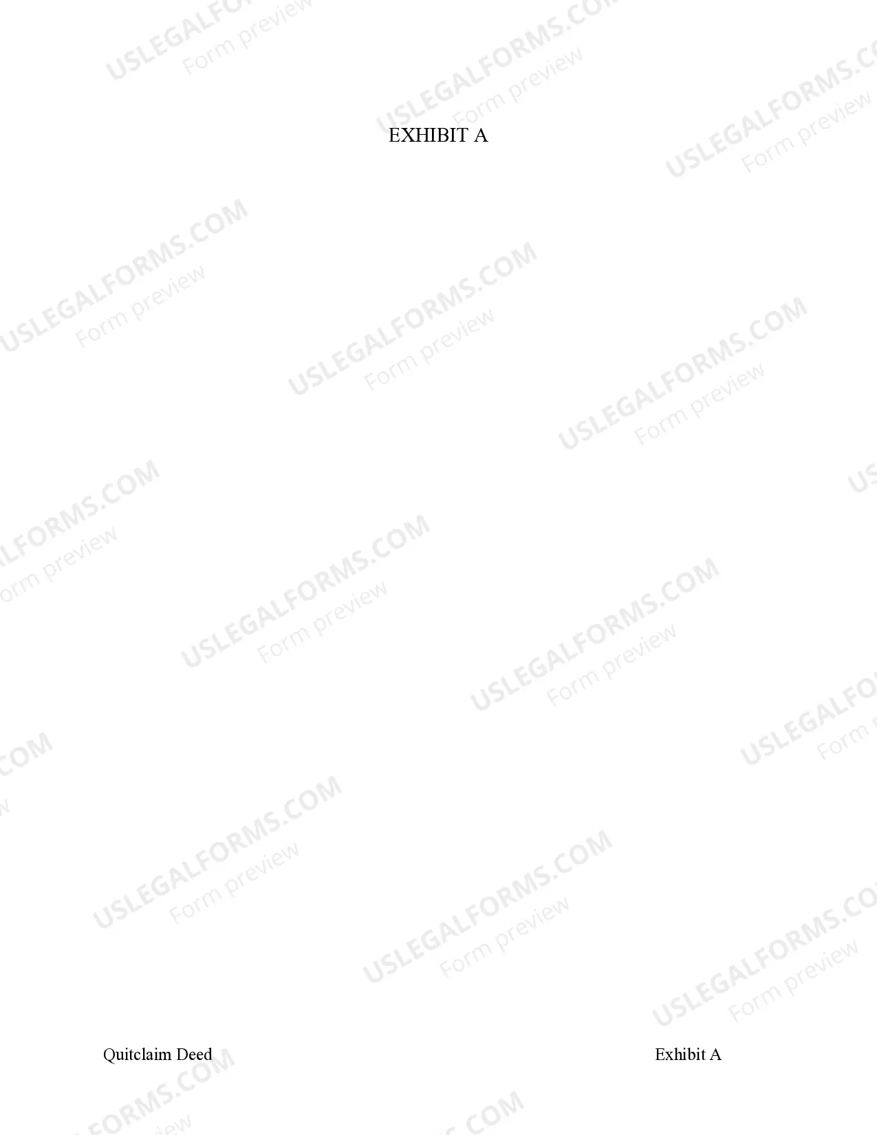 Preview Quitclaim Deed from Individual to Corporation