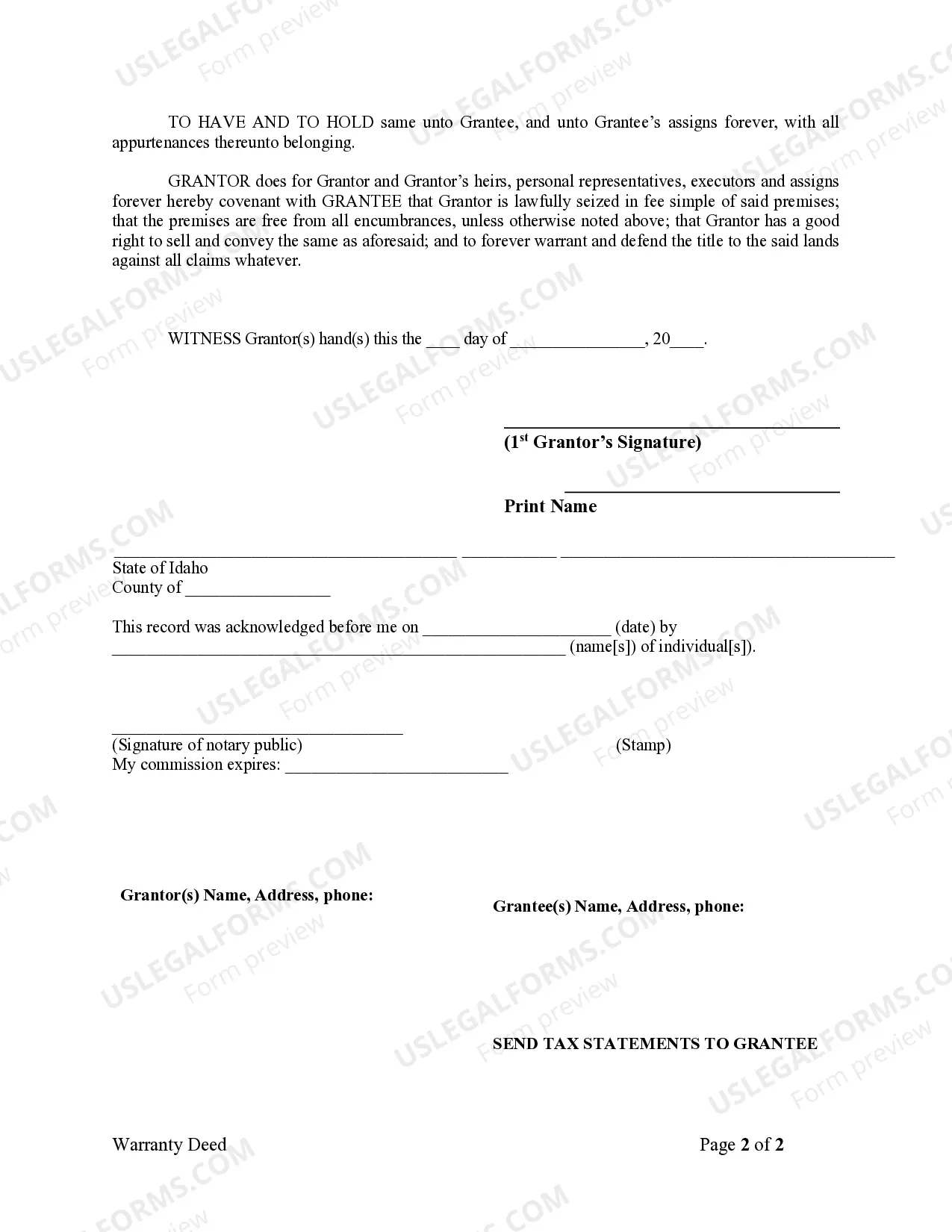 Preview Warranty Deed from Individual to LLC