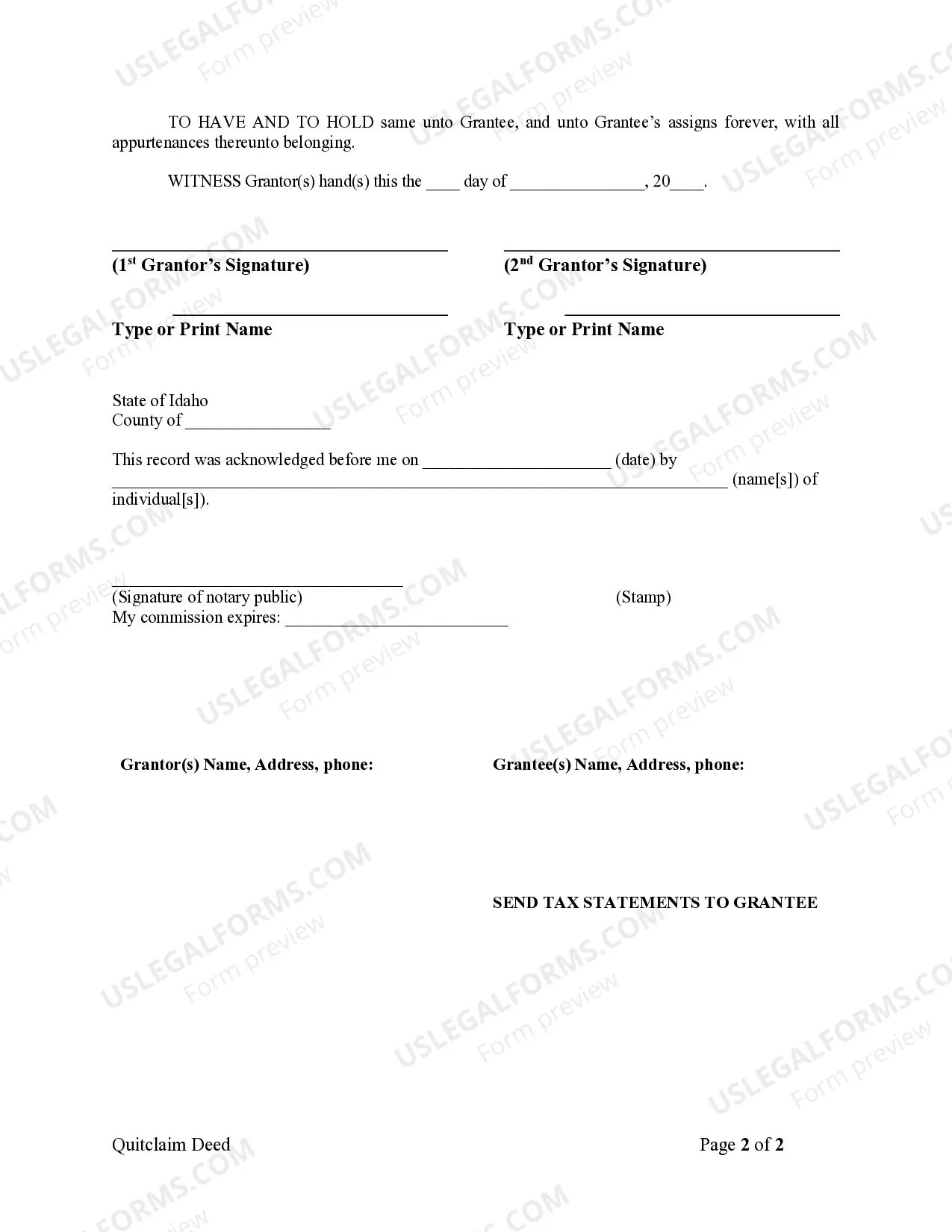 Preview Quitclaim Deed from Husband and Wife to Corporation