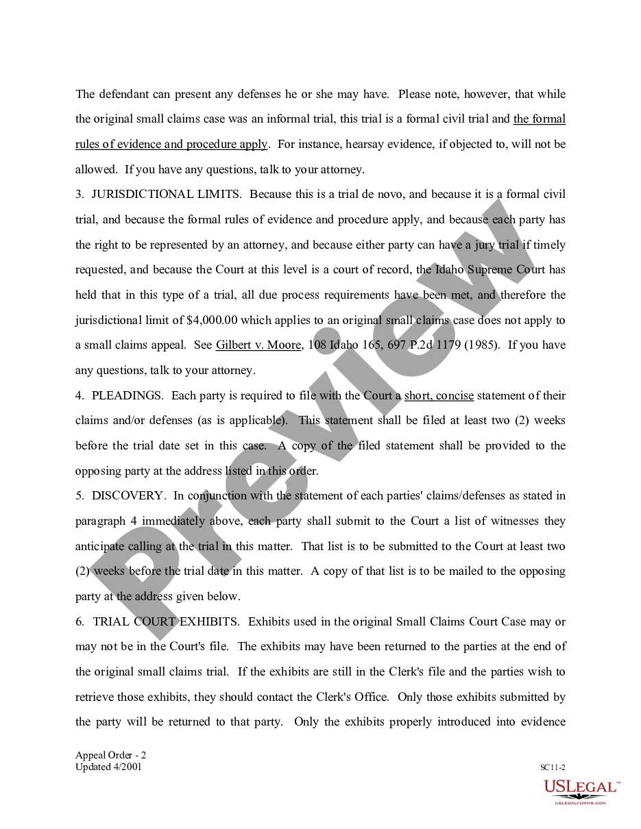 page 1 Appeal Order preview