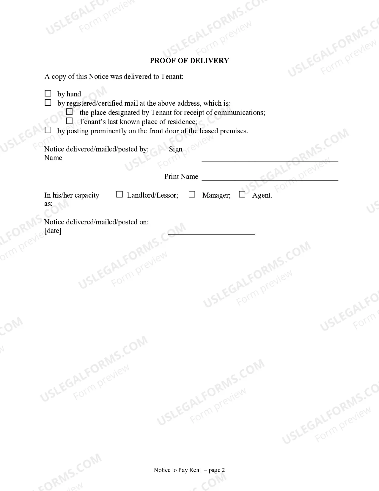Preview 3 Day Notice to Pay Rent or Lease Terminated for Residential Property