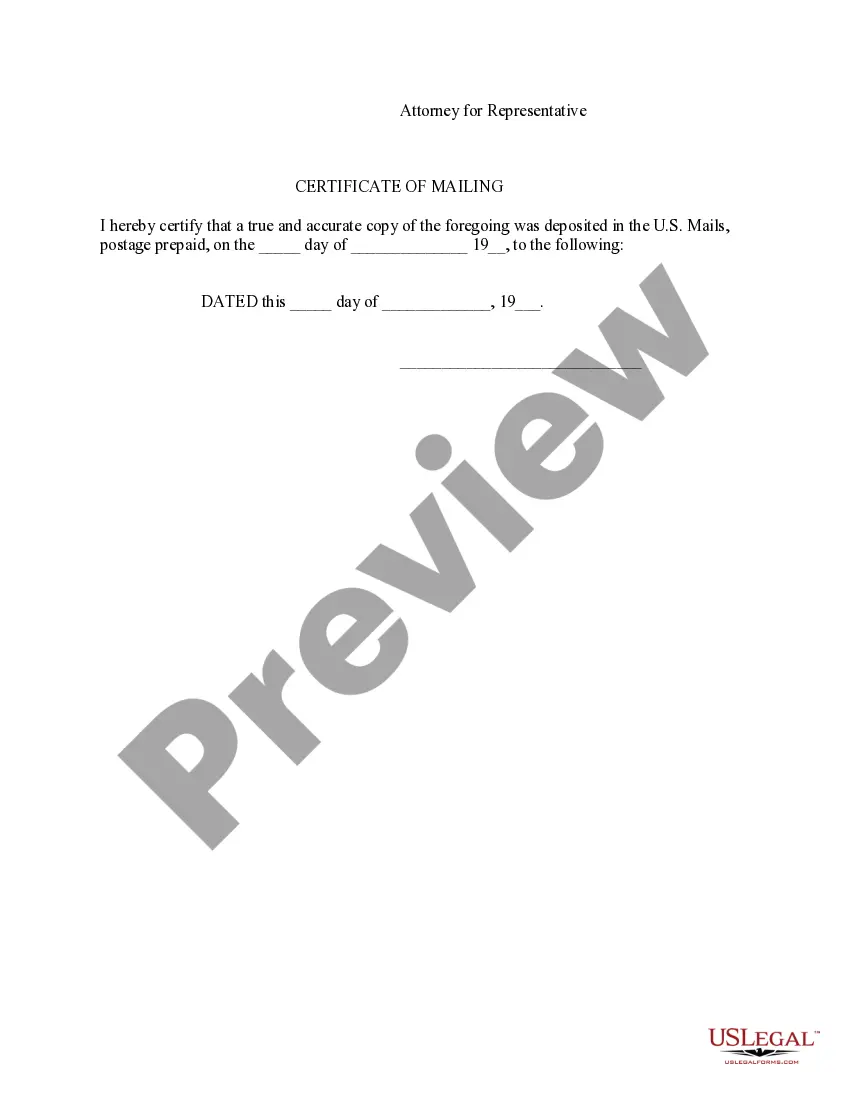 Preview Notice and Information to Heirs and Devisees