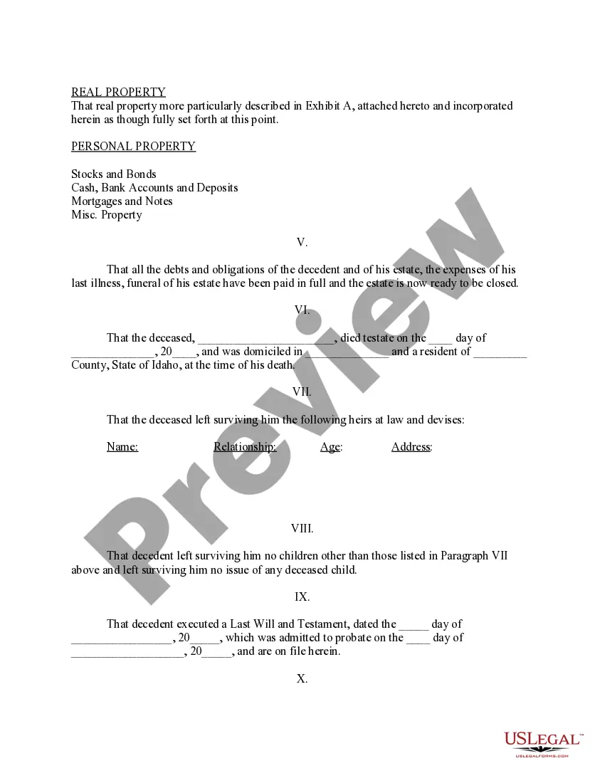 Preview Petition for Final Distribution