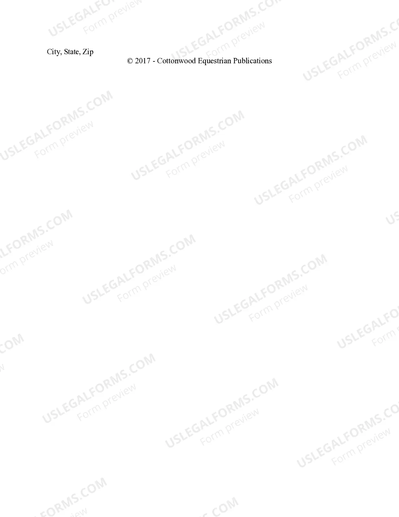 Preview Performance Horse Lease Agreement