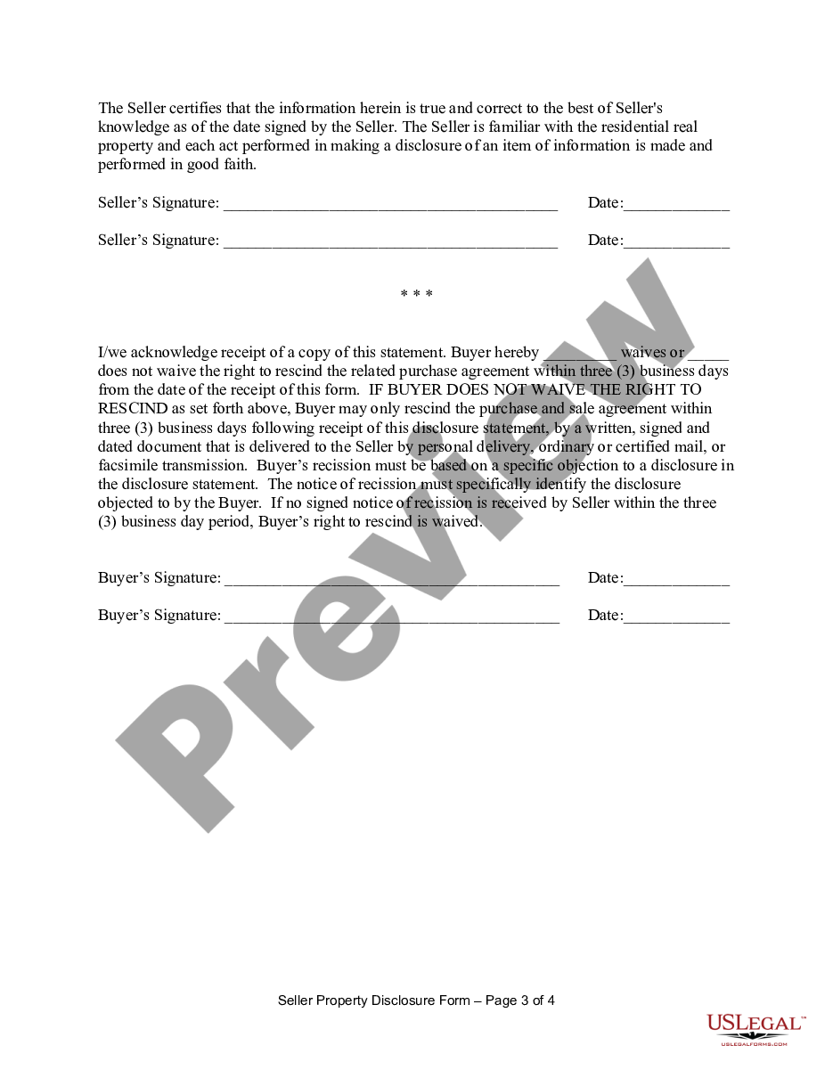 page 2 Residential Real Estate Sales Disclosure Statement preview