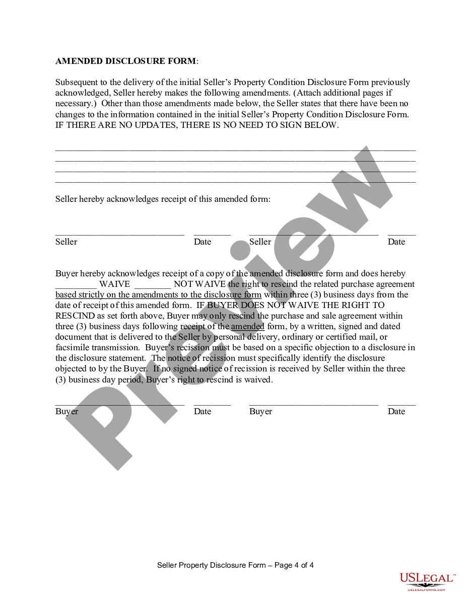 page 3 Residential Real Estate Sales Disclosure Statement preview