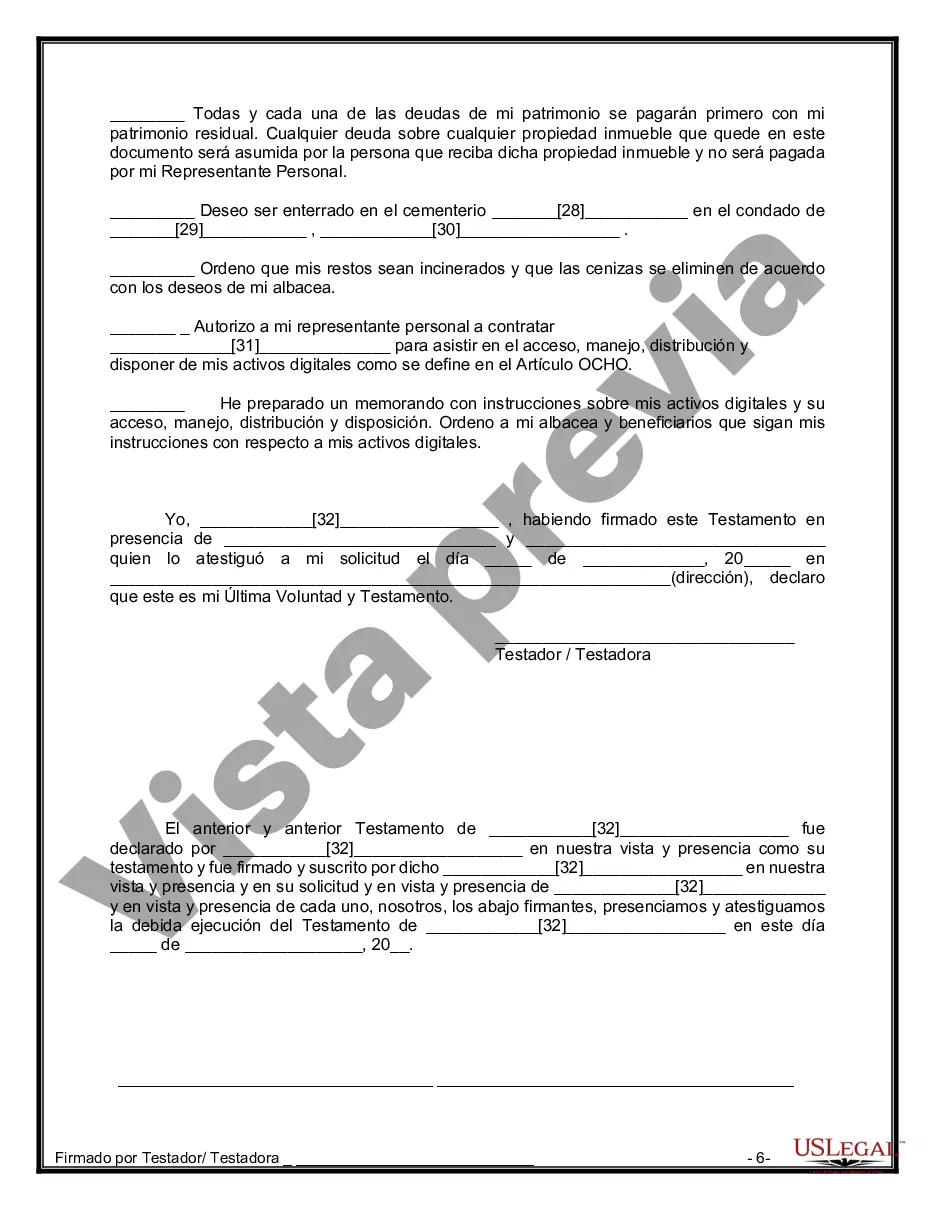 Preview Testamentos mutuos que contienen última voluntad y testamentos para personas solteras que viven juntas sin hijos