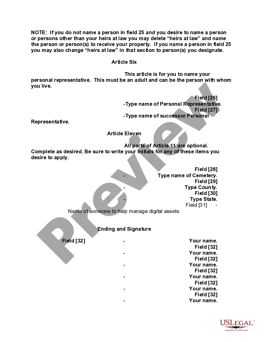 Preview Mutual Wills containing Last Will and Testaments for Man and Woman living together not Married with No Children