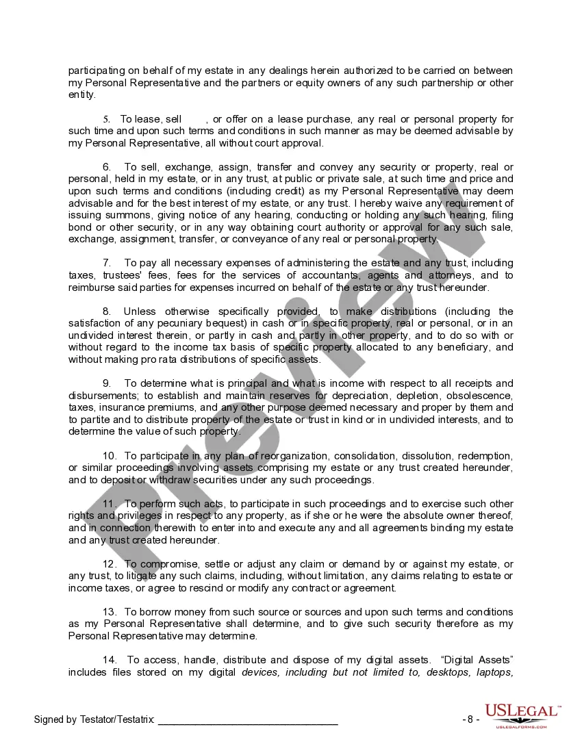 Preview Mutual Wills Package of Last Wills and Testaments for Man and Woman living together not Married with Adult Children