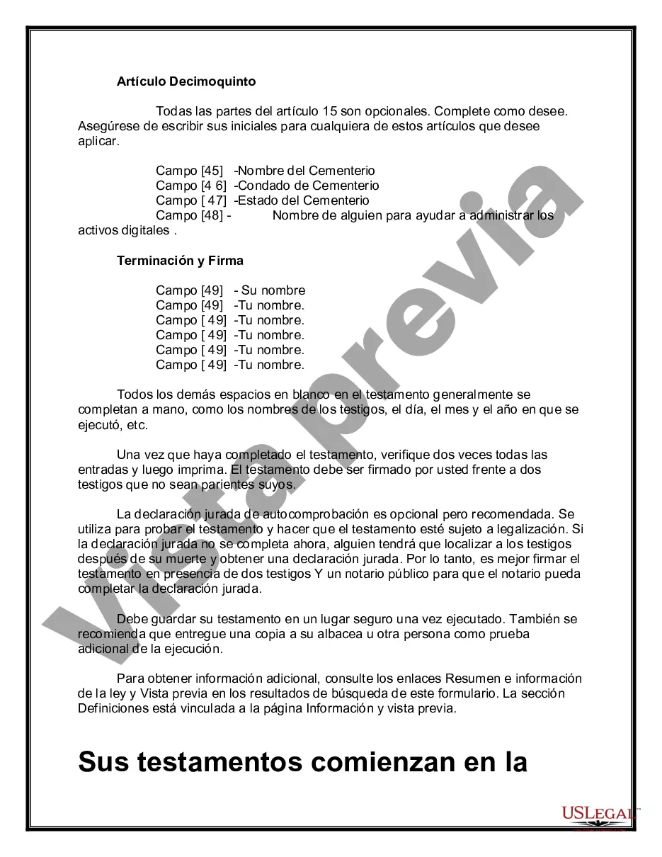 Preview Testamentos Mutuos o Últimas Voluntades y Testamentos para Personas Solteras que conviven con Hijos Menores