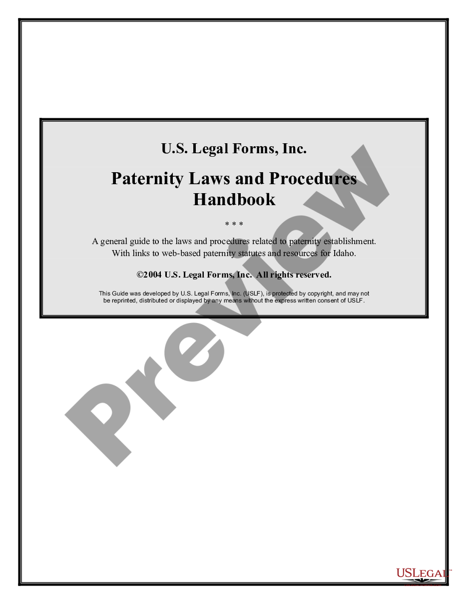 page 0 Paternity Law and Procedure Handbook preview