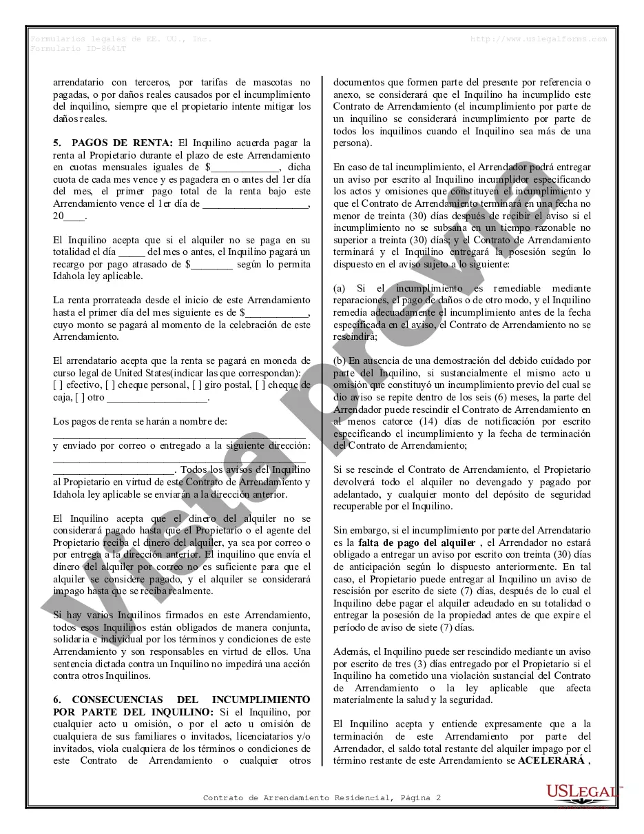 Preview Contrato de arrendamiento de alquiler residencial