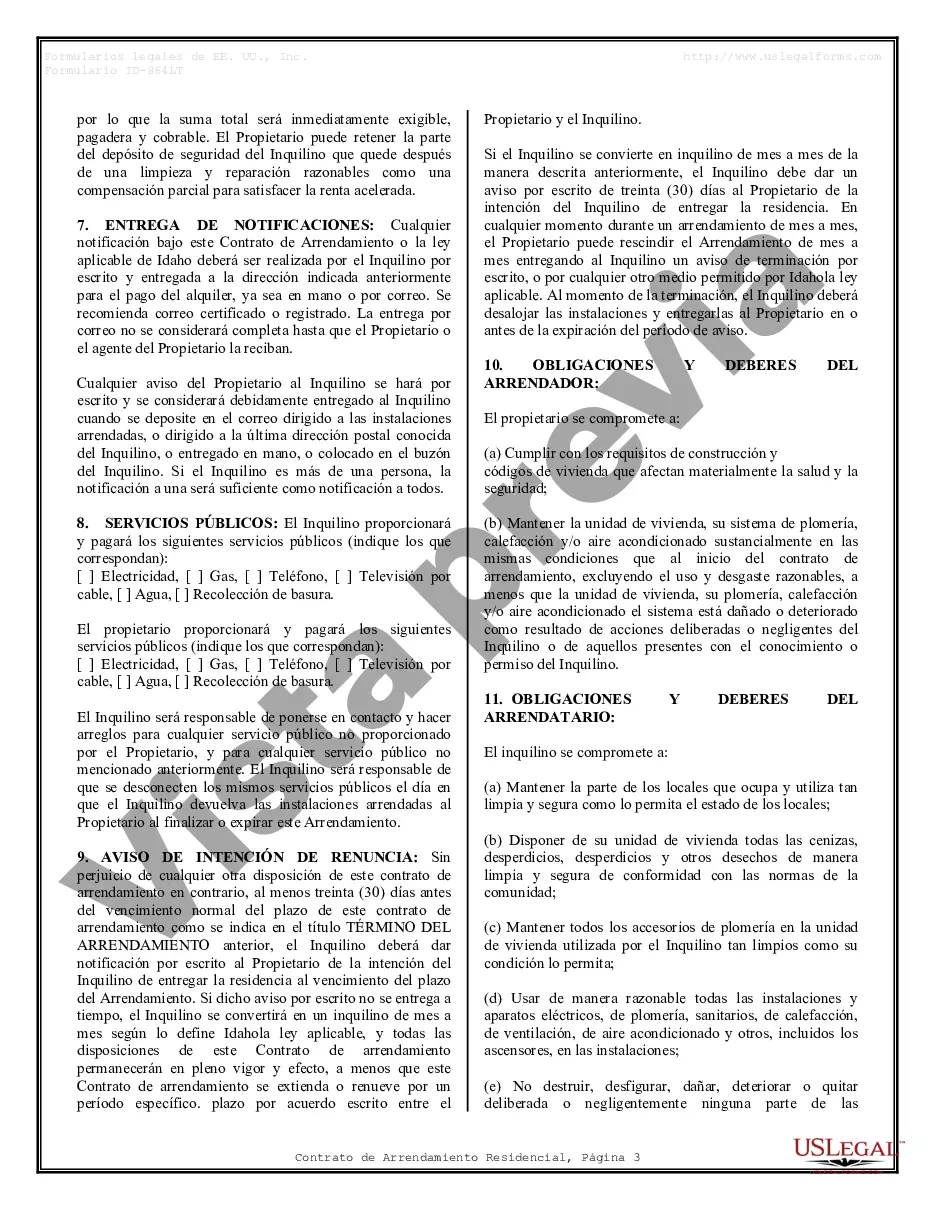 Preview Contrato de arrendamiento de alquiler residencial