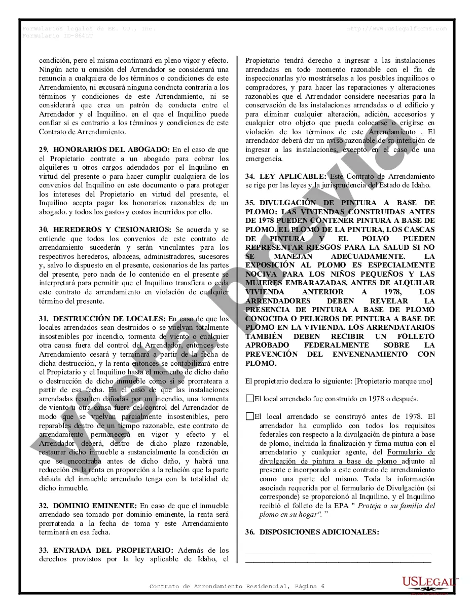 Preview Contrato de arrendamiento de alquiler residencial