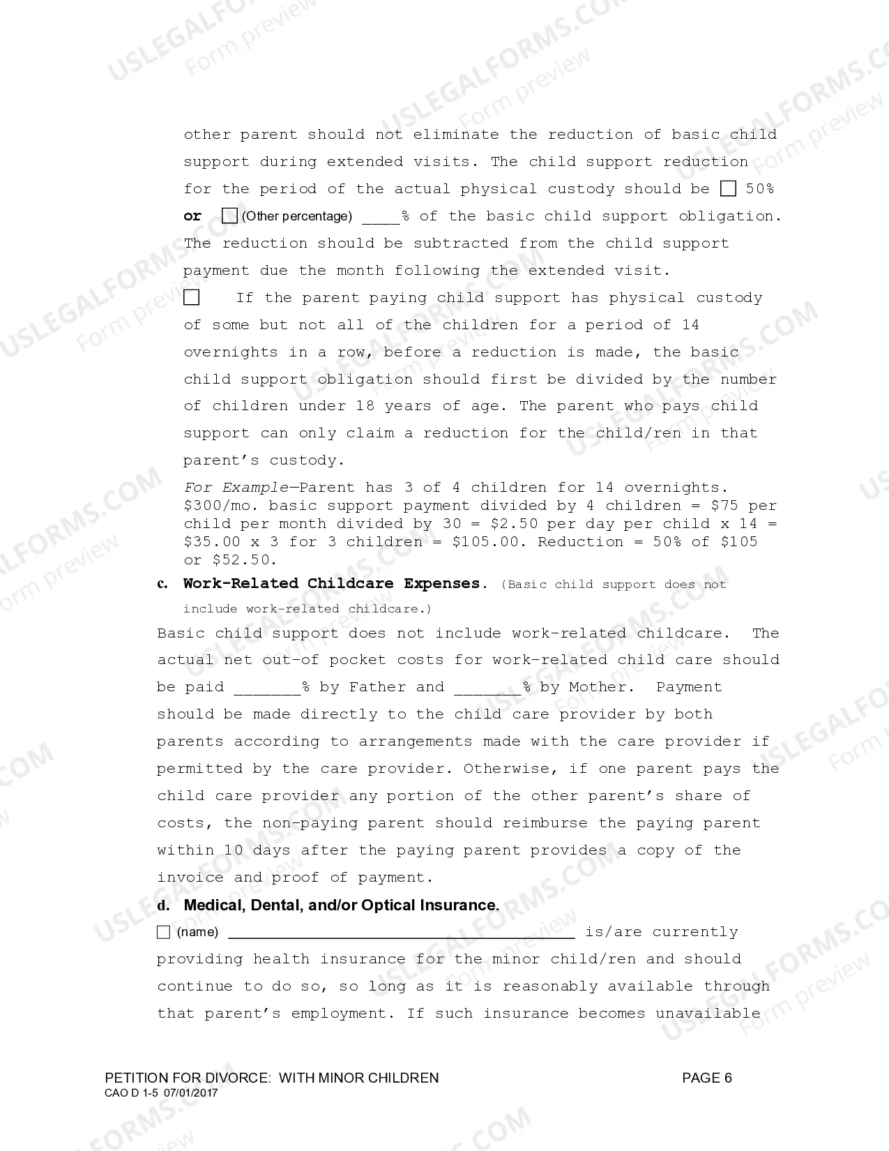 Preview Complaint for Divorce with Children