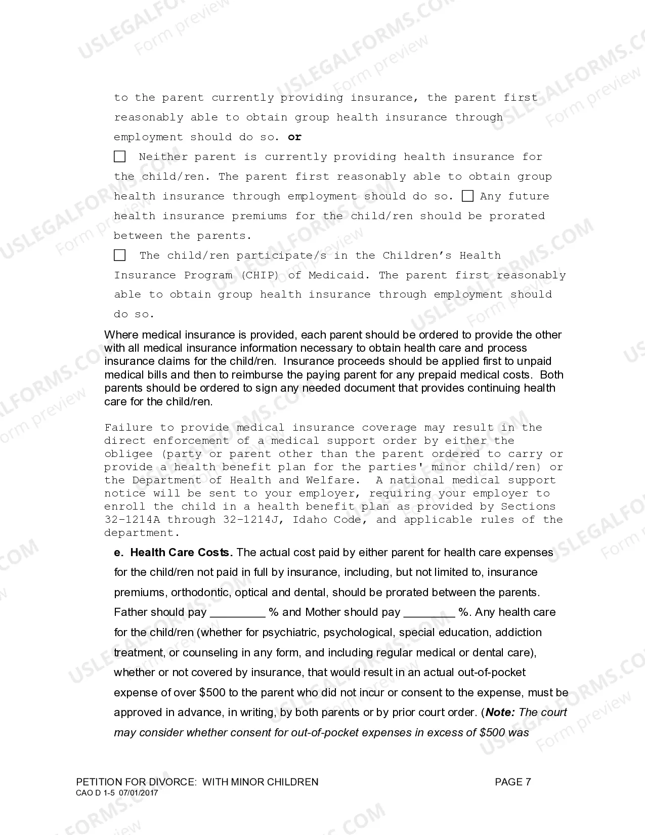Preview Complaint for Divorce with Children