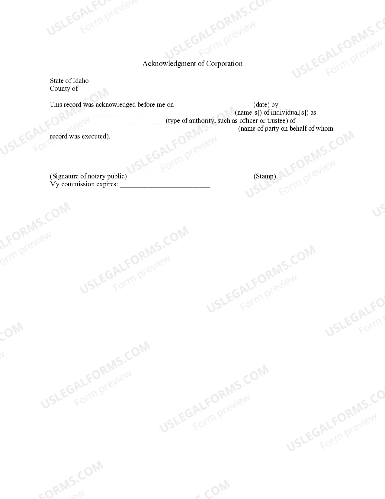 Preview Bill of Sale without Warranty by Corporate Seller