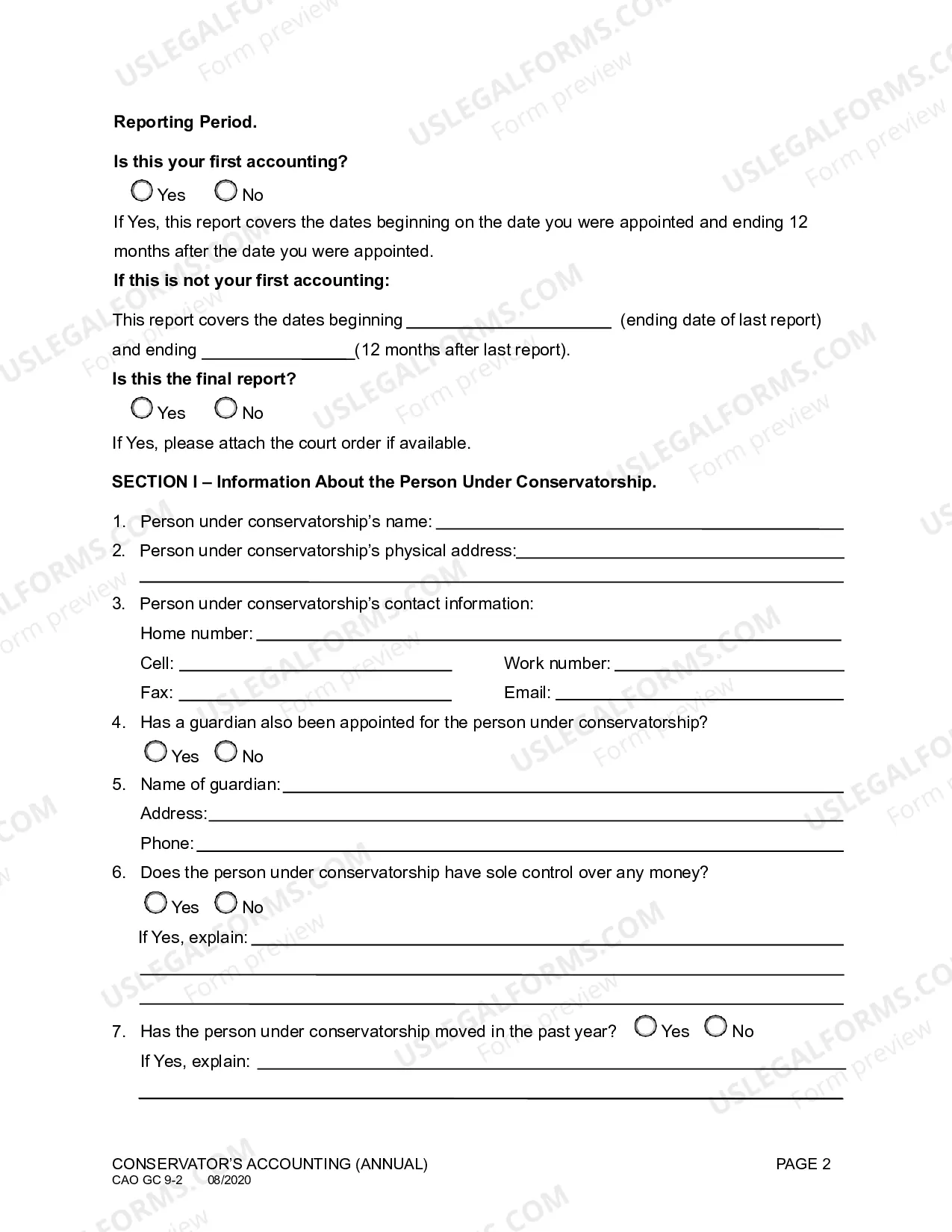 Preview Conservator's Accounting