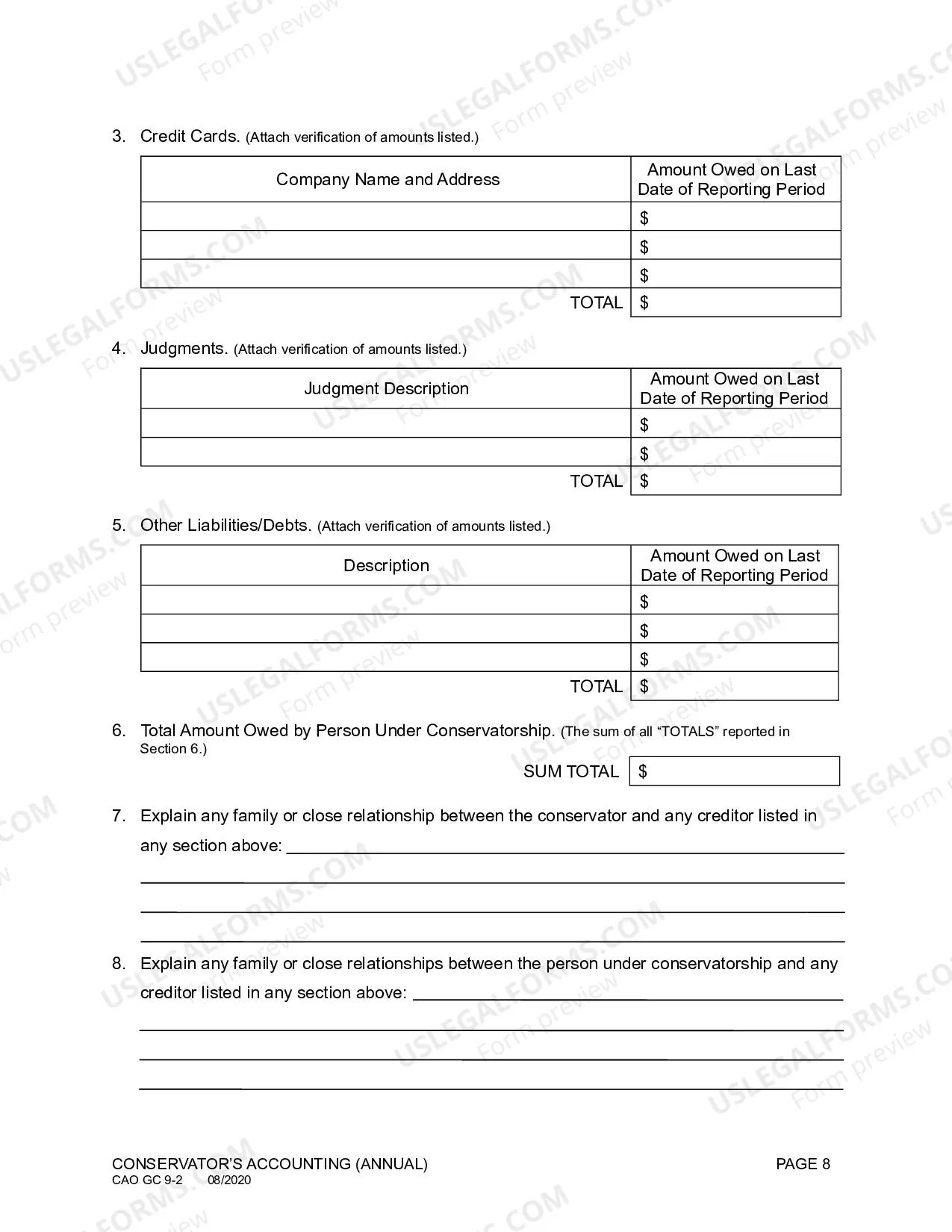Preview Conservator's Accounting