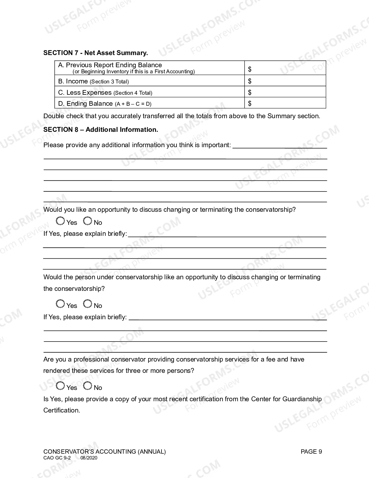 Preview Conservator's Accounting