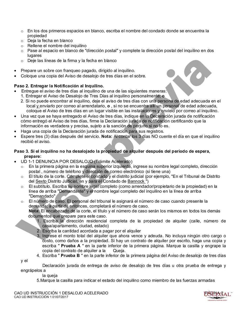 Preview Instrucciones de desalojo acelerado