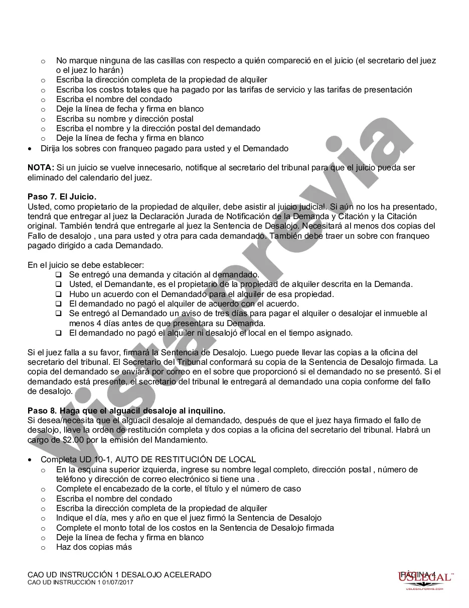 Preview Instrucciones de desalojo acelerado