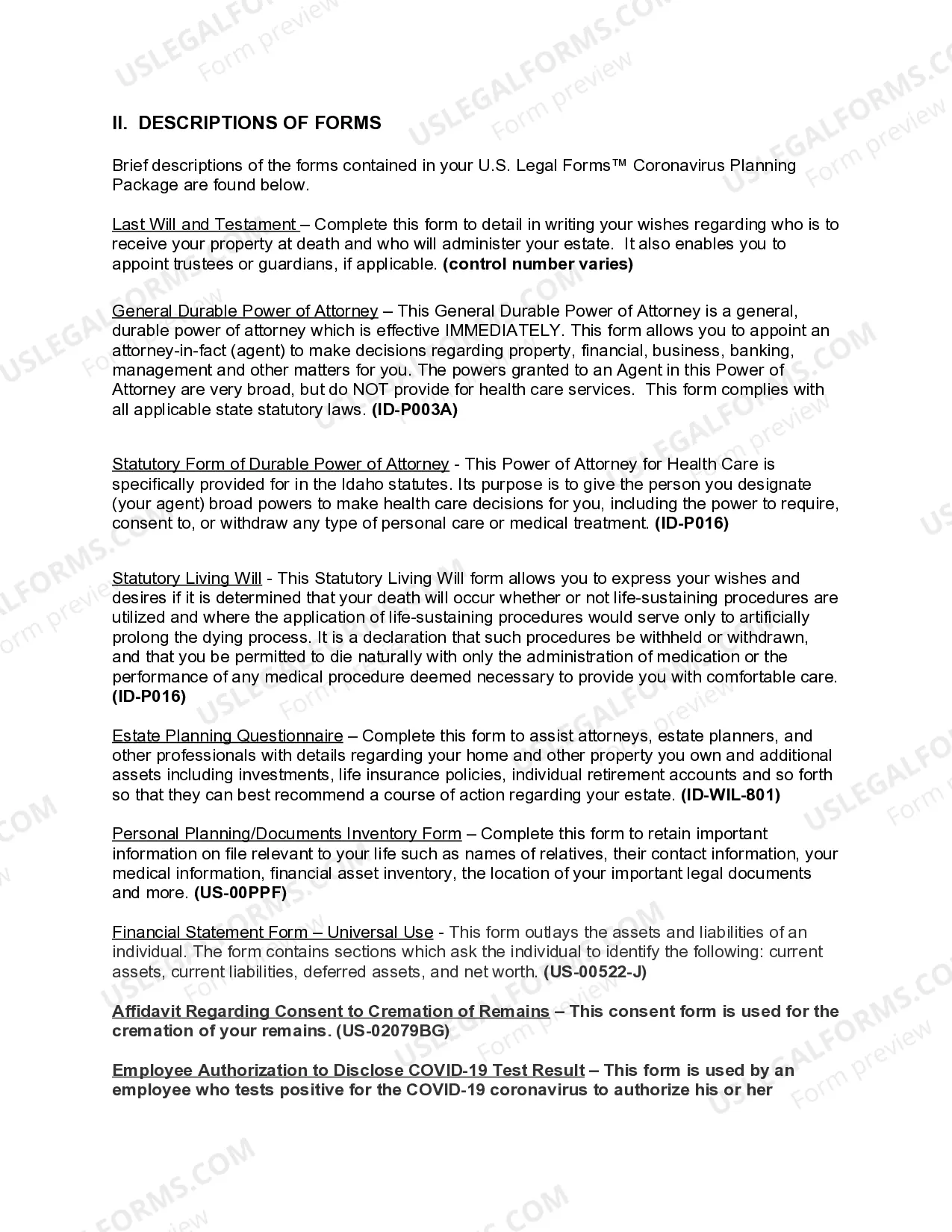 Preview Idaho Coronavirus COVID-19 Family Planning Package