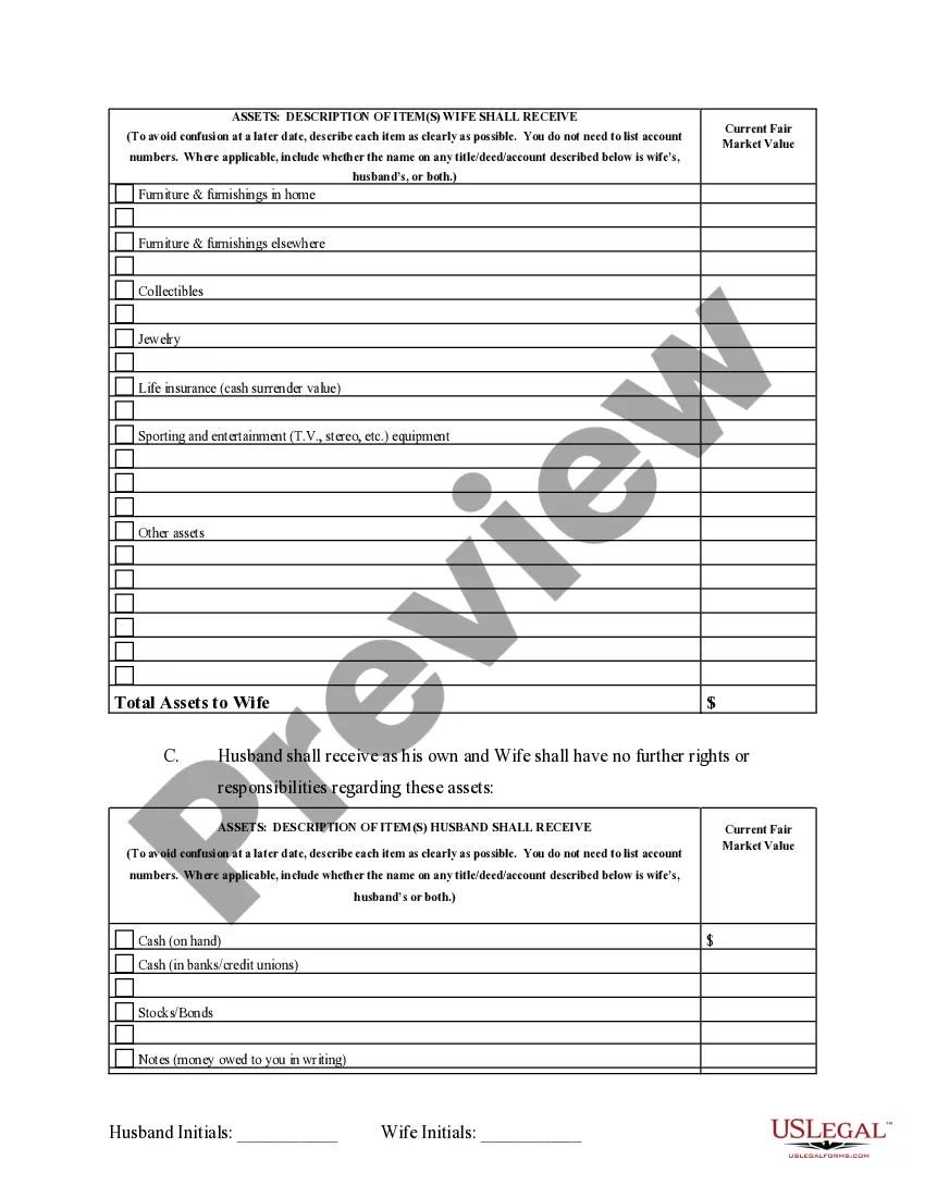 Preview Marital Legal Separation and Property Settlement Agreement Minor Children Parties May have Joint Property or Debts effective Immediately