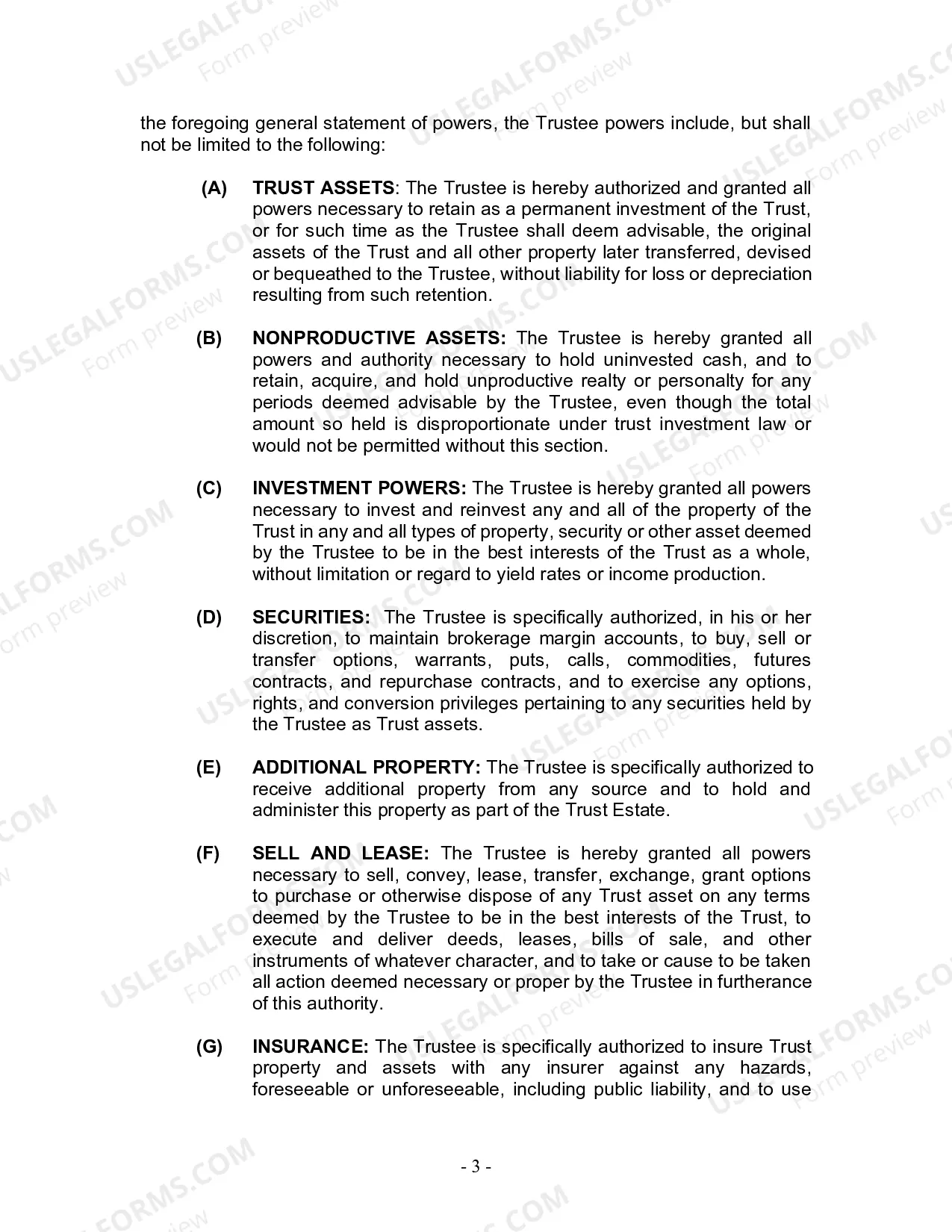 Preview Revocable Living Trust for Husband and Wife with No Children