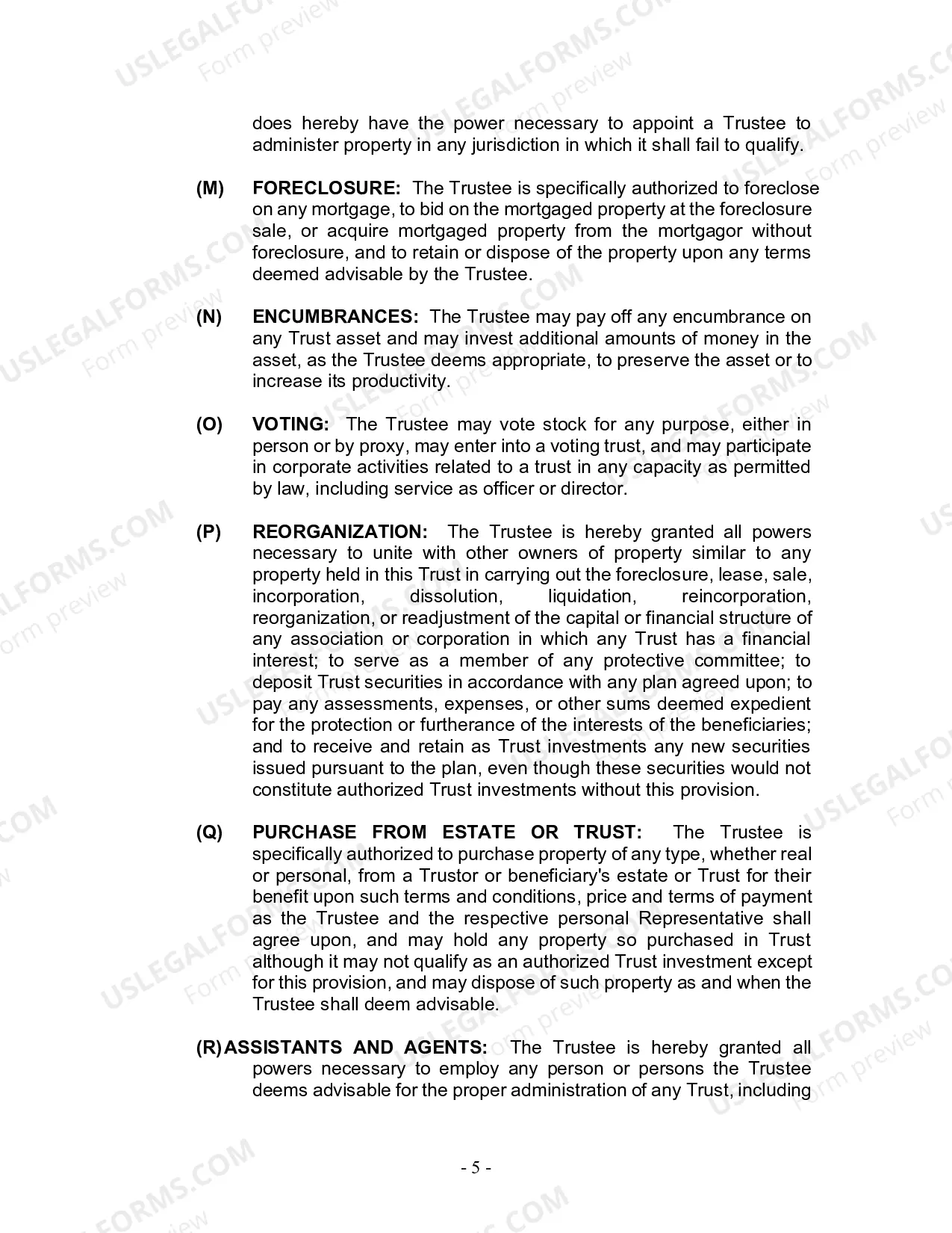 Preview Revocable Living Trust for Husband and Wife with No Children