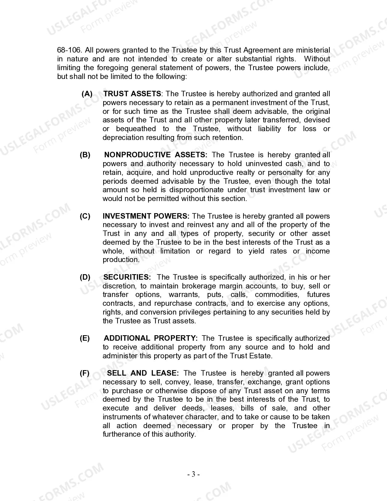 Preview Living Trust for Individual, Who is Single, Divorced or Widow or Widower with Children