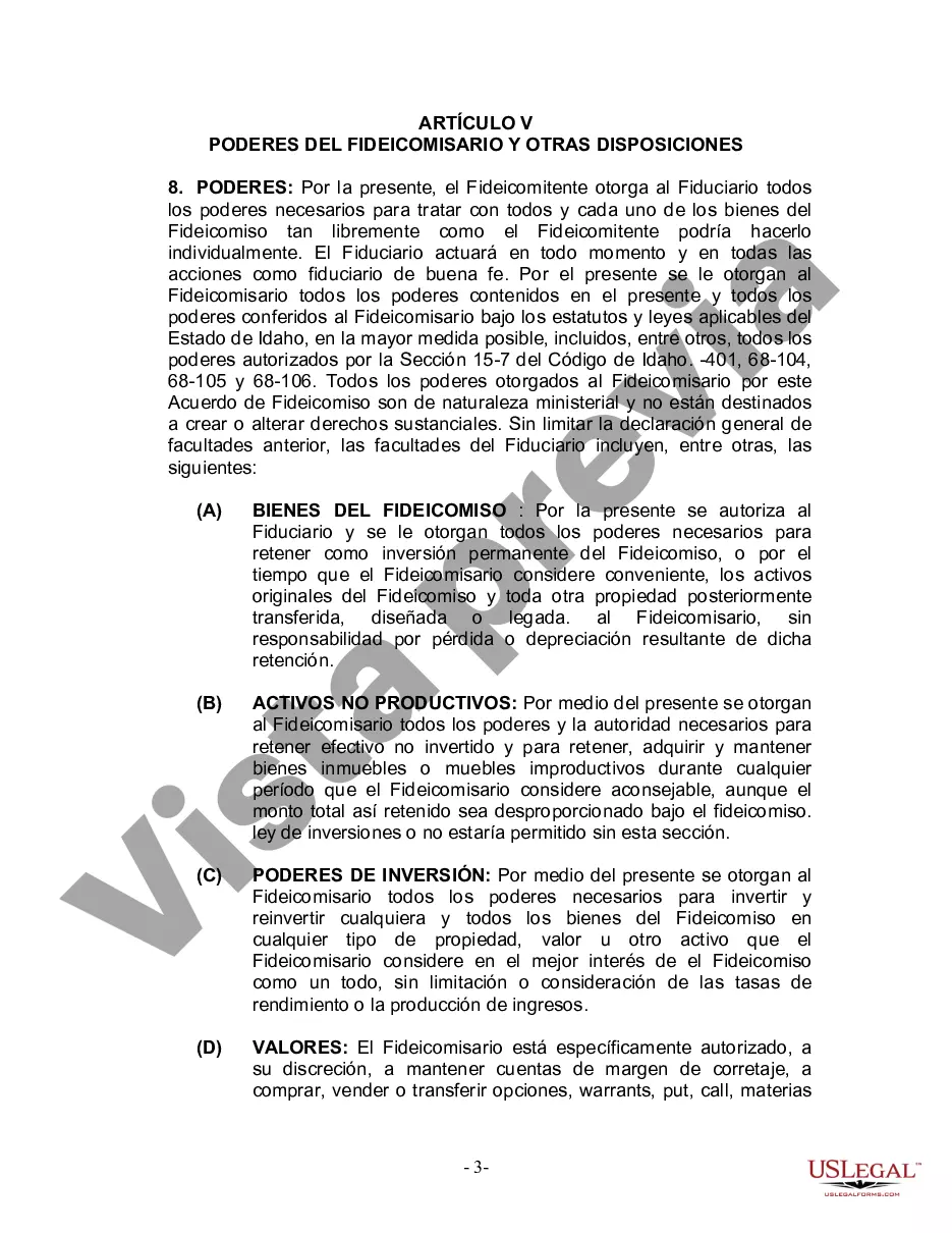 Preview Fideicomiso en vida para esposo y esposa con hijos menores o adultos