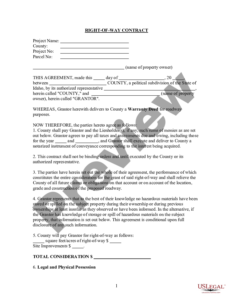page 0 Warranty Deed Easement For Roadway Purposes preview