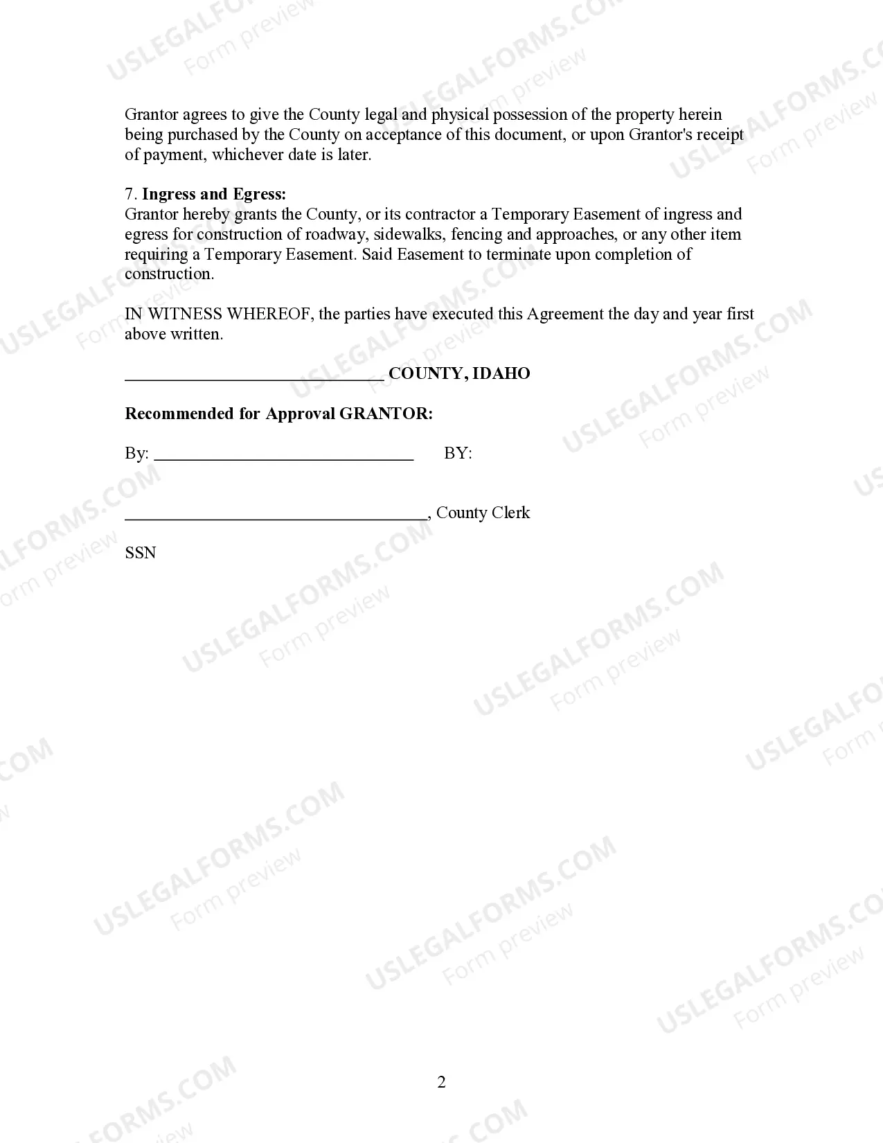 Preview Warranty Deed Easement For Roadway Purposes