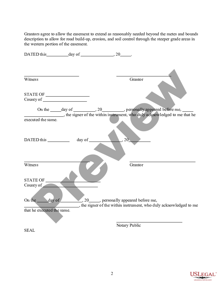 page 1 Warranty Deed and Easement for Roadway Maintenance preview