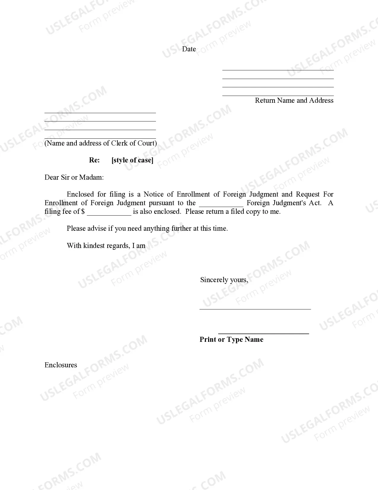 Preview Idaho Foreign Judgment Enrollment