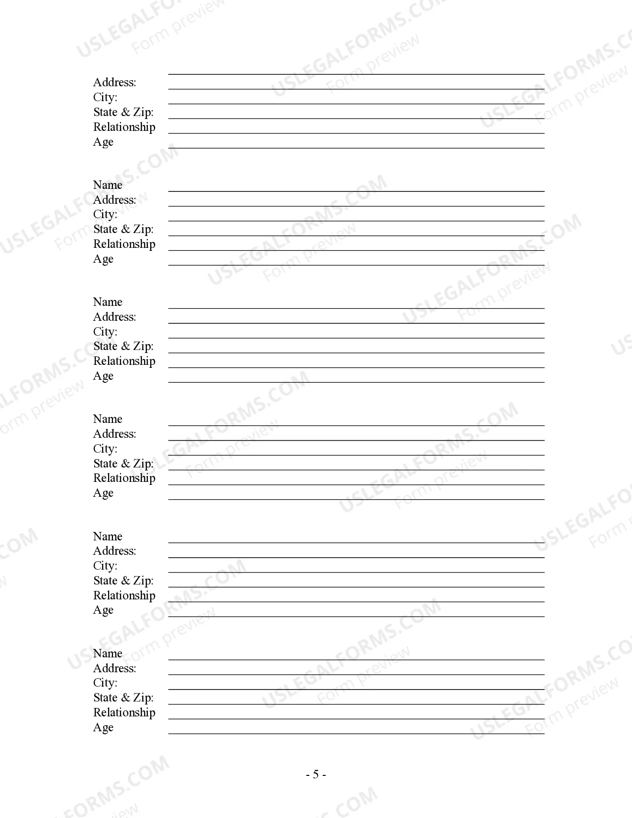 Preview Summary Administration Package for Small Estates