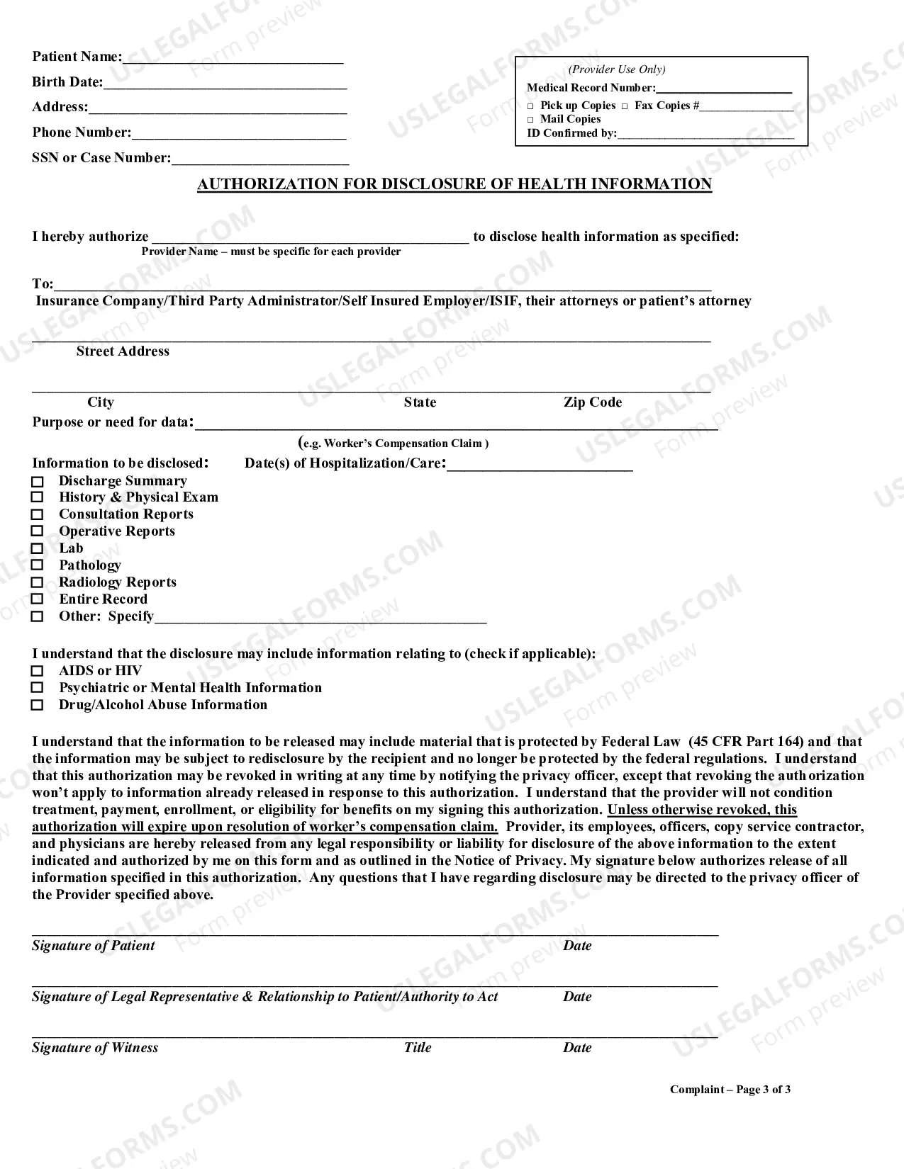 Preview Workers Compensation Complaint