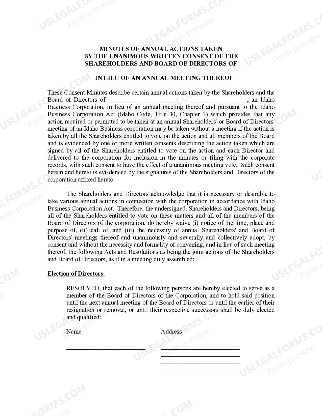 Preview Annual Minutes