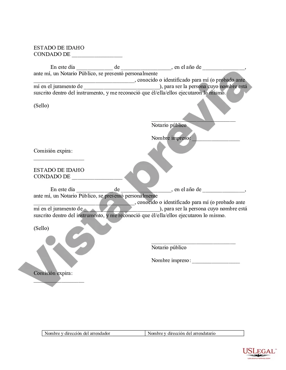 Preview Aviso de Arrendamiento para Grabación